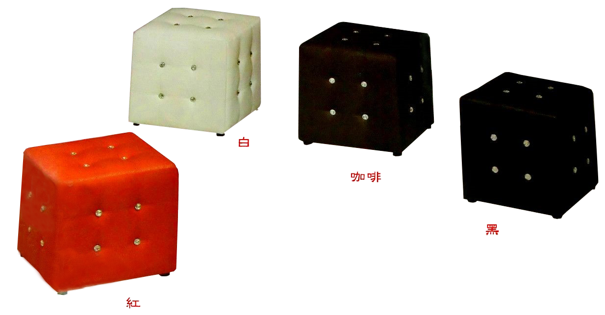 17.5 水鑽方皮椅