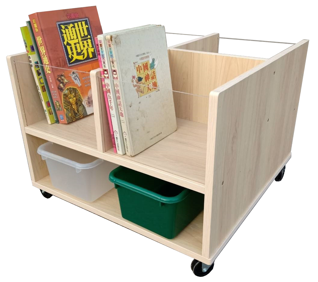 21.4 書櫃車(含輪)(胡桃木)