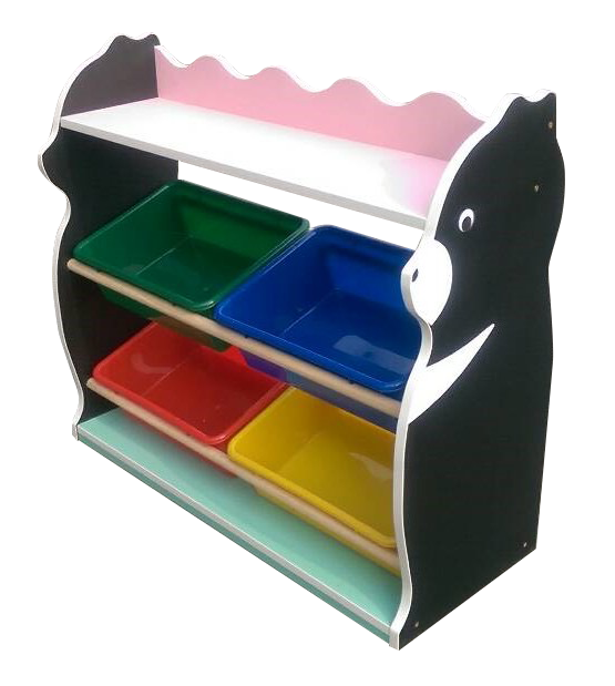 19.1 黑熊玩具收納籃櫃